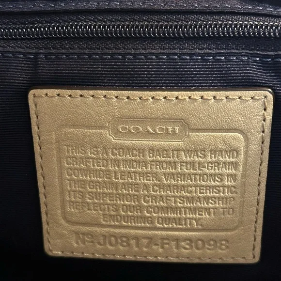 Coach Beige Leather Tote Bag - Picture 9 of 12
